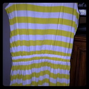 Girl's Yellow/White Stripped Dress